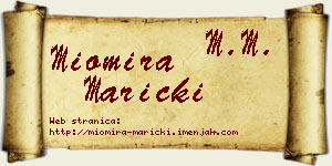 Miomira Maricki vizit kartica